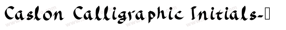 Caslon Calligraphic Initials字体转换